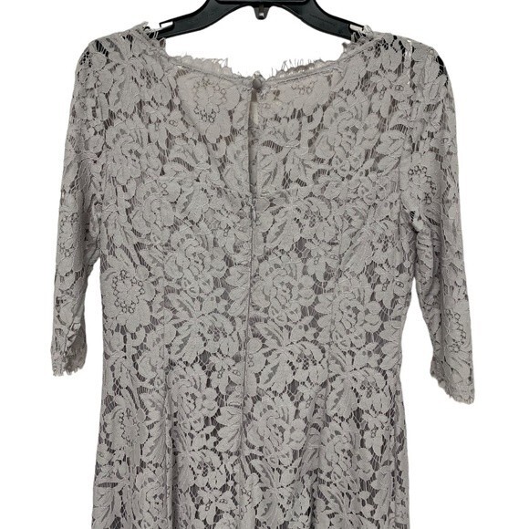 NWOT Eliza J | Gray Lace Fit & Flare Cocktail Dress 6 - Picture 2 of 8